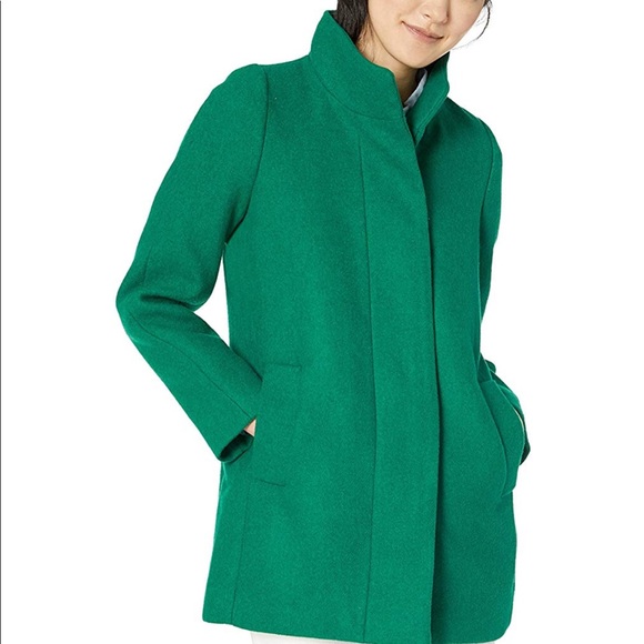 J Crew Factory City Coat in Green NEW - Picture 2 of 4